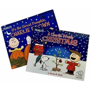 Lot Of 2 Charlie Brown Books- Christmas & It’s The Great Pumpkin -Snoopy/Peanuts
